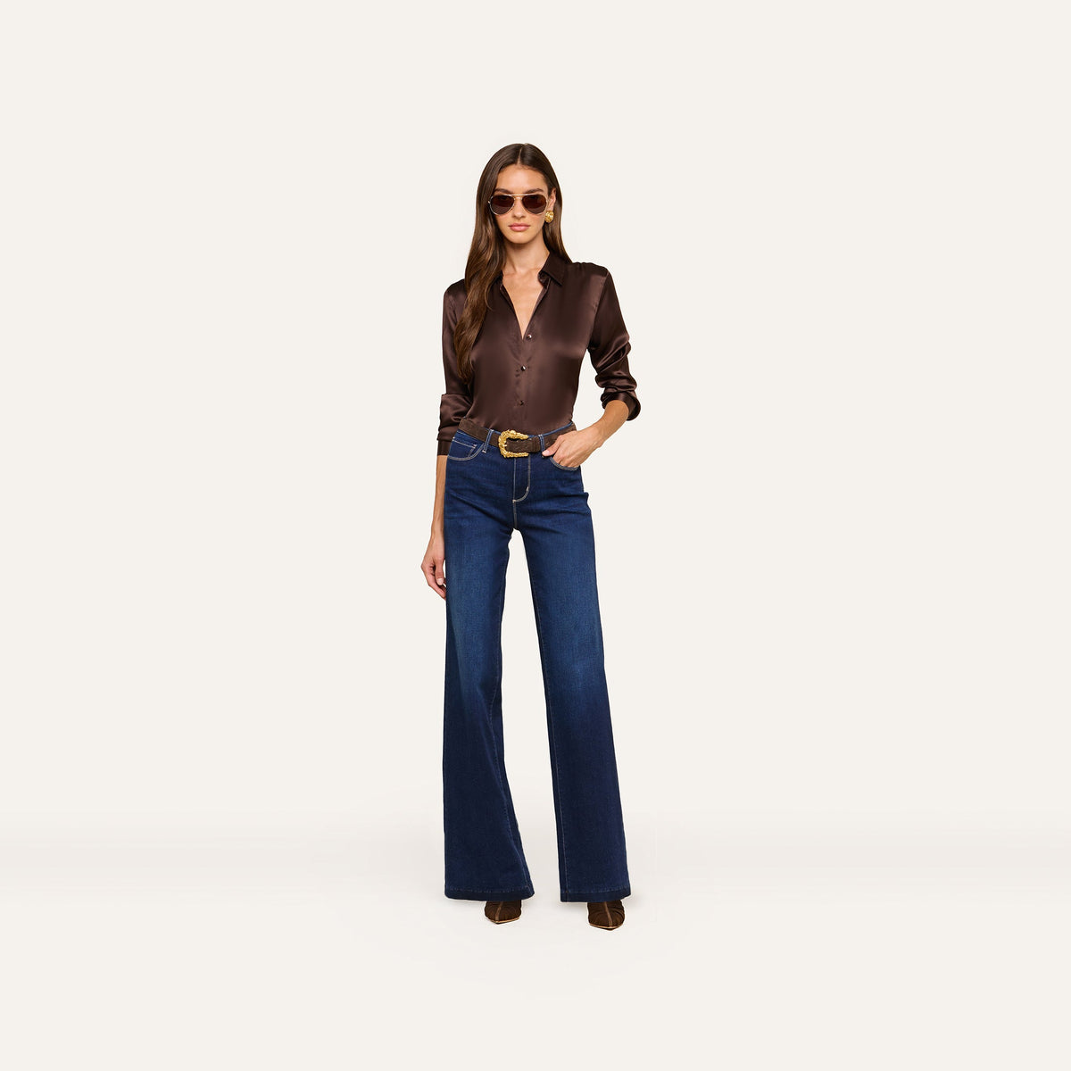 Dark Java Tyler Silk Blouse