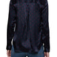 Midnight Sangria Dot Tyler Silk Blouse