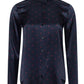 Midnight Sangria Dot Tyler Silk Blouse