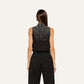 Black Crystal Yun Draped Tank