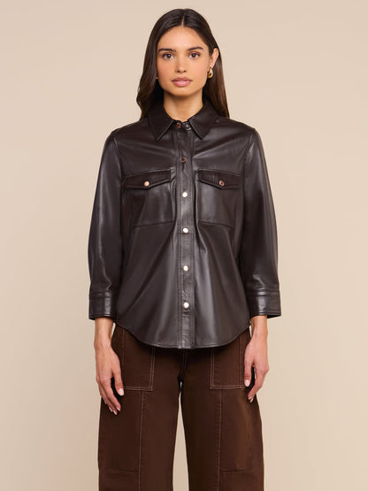 Avina Leather Shirt