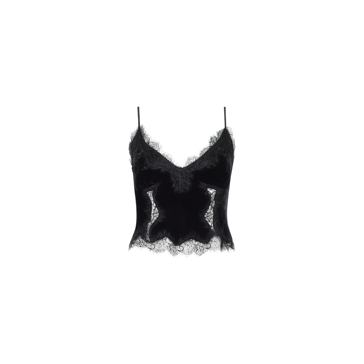 Black Kimber Velvet Lace Camisole