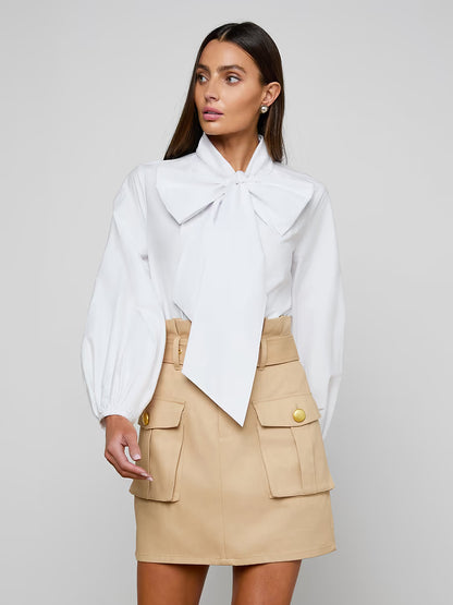 Deon Tie-Neck Blouse