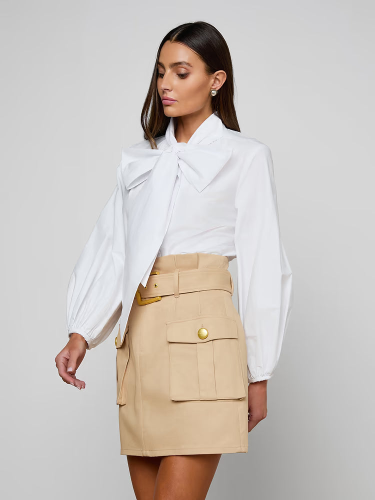 Deon Tie-Neck Blouse
