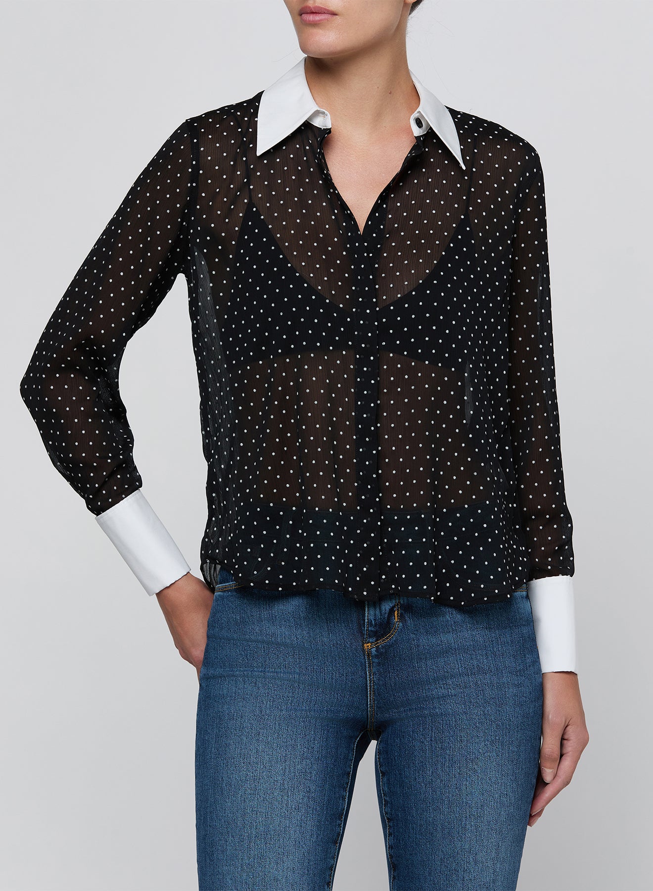 SONA POPLIN COLLAR BLOUSE