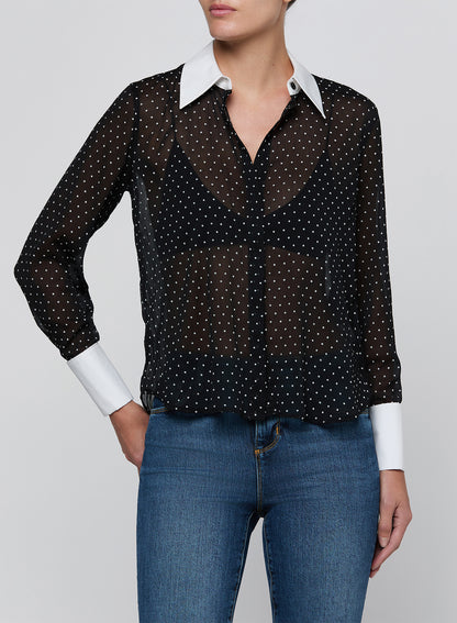 SONA POPLIN COLLAR BLOUSE