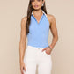 Rina Collared Halter Top