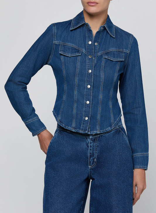 LOUIS FITTED DENIM SHIRT