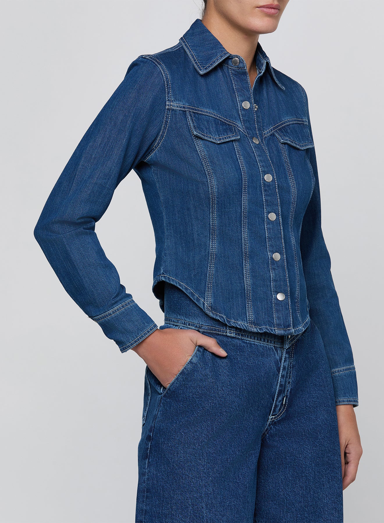 LOUIS FITTED DENIM SHIRT