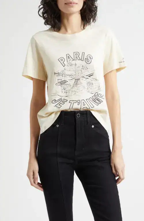VINTAGE RHINESTONE PARIS JE T'AIME SHRUNKEN TEE