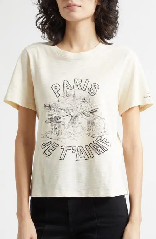 VINTAGE RHINESTONE PARIS JE T'AIME SHRUNKEN TEE