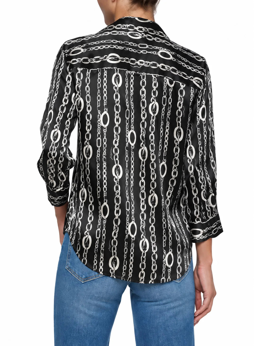 Black Cable Chain Dani Blouse