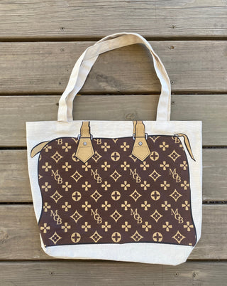 Zoey Canvas Tote Brown