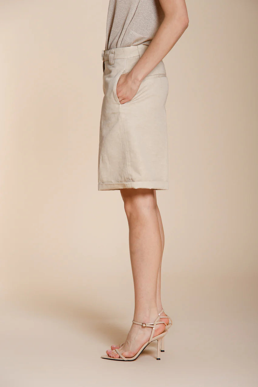 BRIGITTE BERMUDA SHORTS - CHALK WHITE