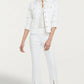 WHITE SCRUNCHED CANYON JEAN JACKET