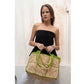 Carrey Raffia Tote Bag