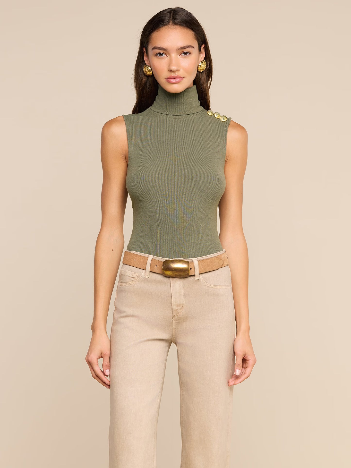 Olive Ceci Sleeveless Turtleneck
