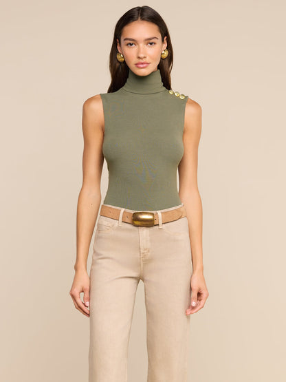 Olive Ceci Sleeveless Turtleneck