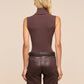 Ceci Sleeveless Java Turtleneck