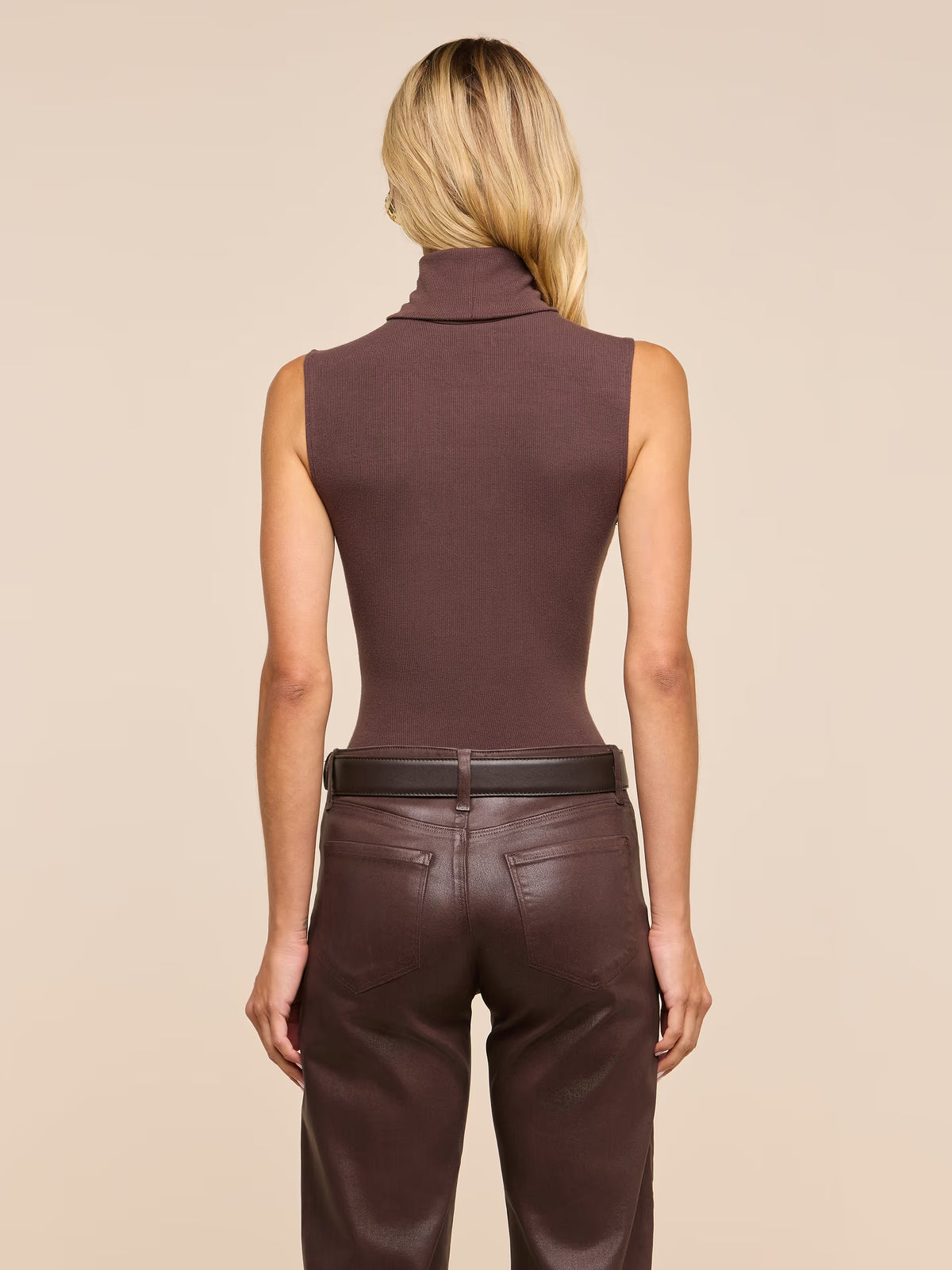 Ceci Sleeveless Java Turtleneck