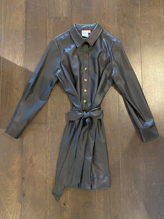 Liam Shirtdress Vegan Leather