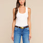 Shania Racerback Tank - White