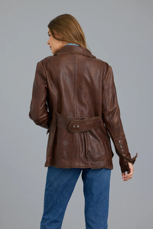 Walnut Meryl Vintage Leather Jacket