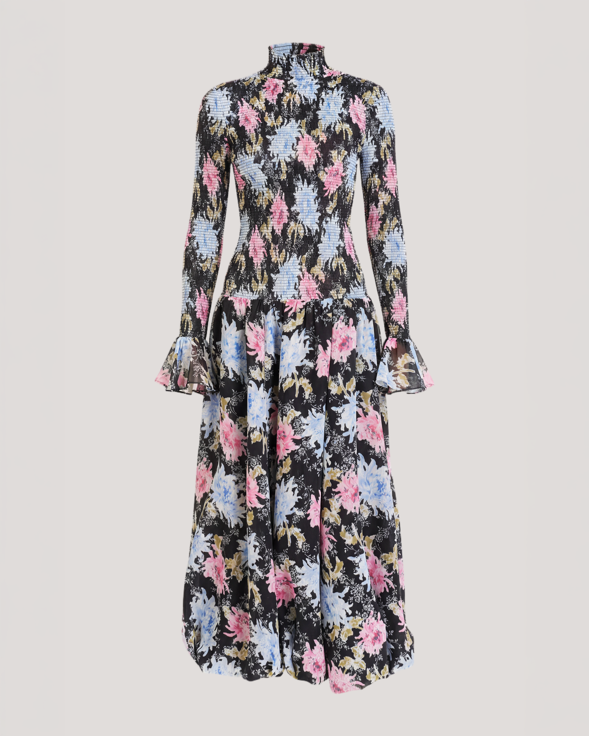 Black Multi Ikat Dahlia Ismene Dress