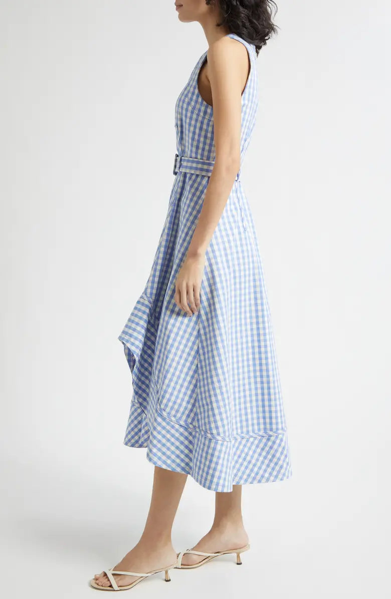 GINGHAM DENIM ZELDA DRESS
