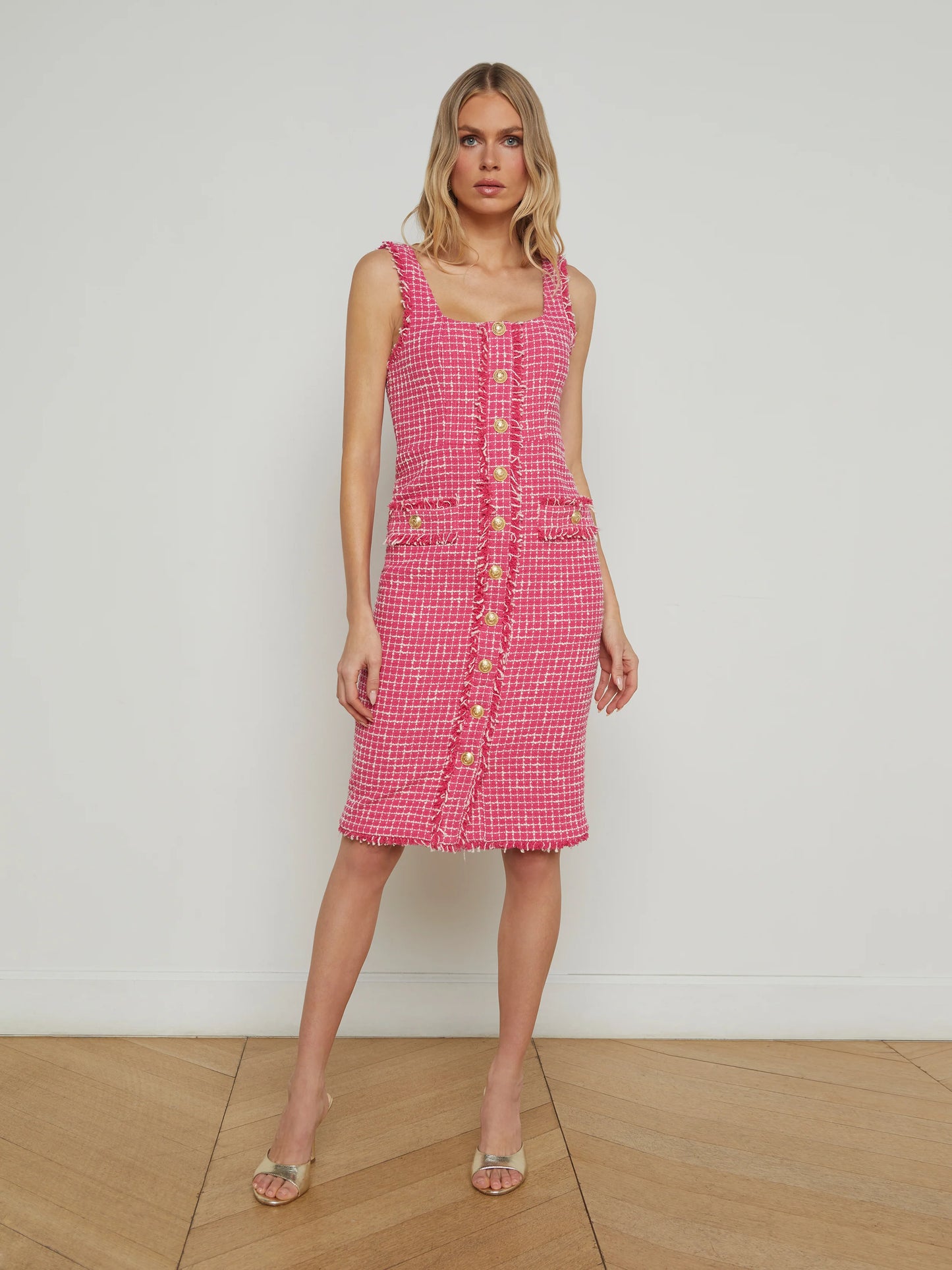 Aya Tweed Midi Dress