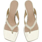 Light Gold Frankie Metallic Kitten Heel Sandal