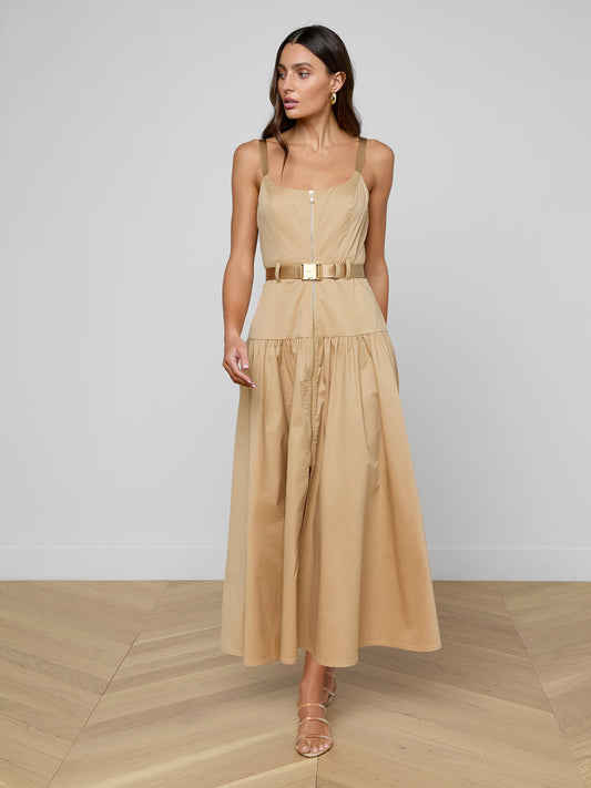 Macadamia Brown Rima Maxi Dress