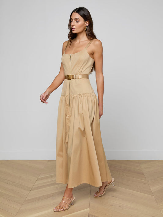 Macadamia Brown Rima Maxi Dress