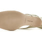 Light Gold Frankie Metallic Kitten Heel Sandal