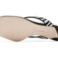 Black/Ivory Frankie Zebra Haircalf Kitten Heel Sandal