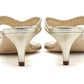 Light Gold Frankie Metallic Kitten Heel Sandal