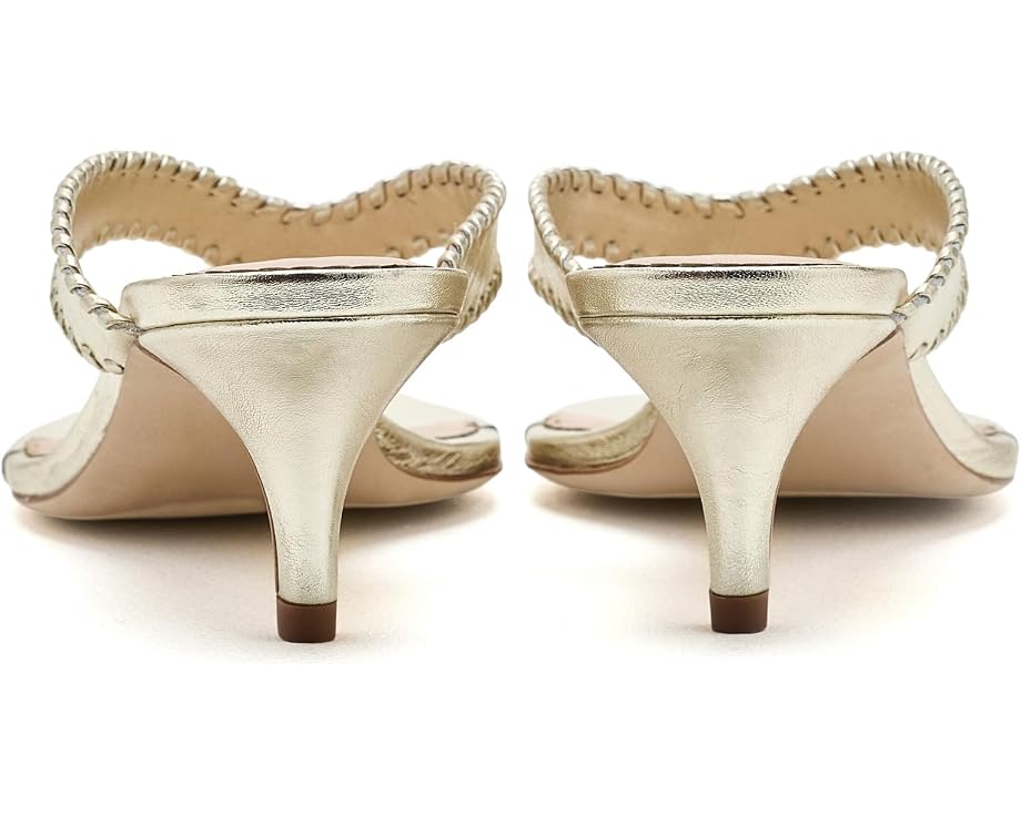 Light Gold Frankie Metallic Kitten Heel Sandal