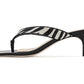 Black/Ivory Frankie Zebra Haircalf Kitten Heel Sandal