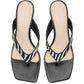 Black/Ivory Frankie Zebra Haircalf Kitten Heel Sandal