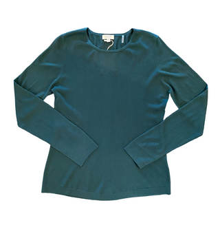 Kinross Cashmere Long Sleeve Crew Cypress