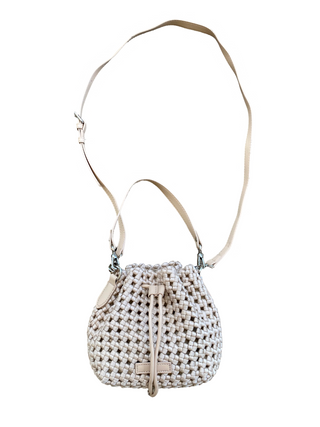 Silk Woven Bucket Crossbody