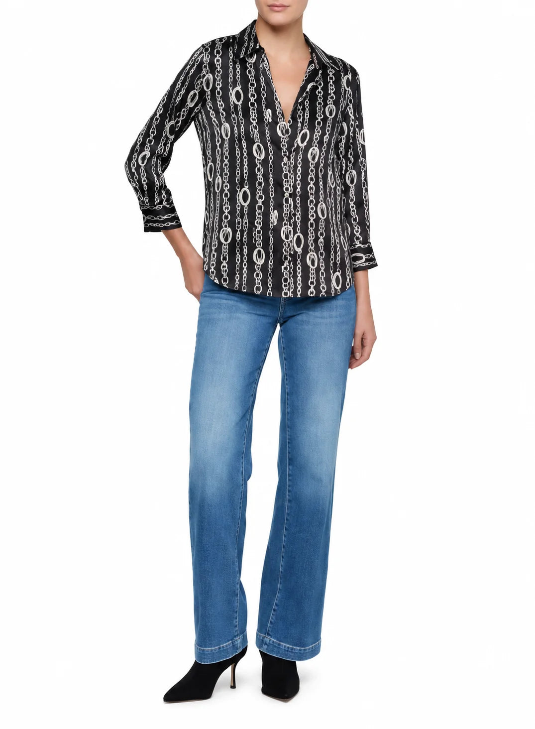 Black Cable Chain Dani Blouse