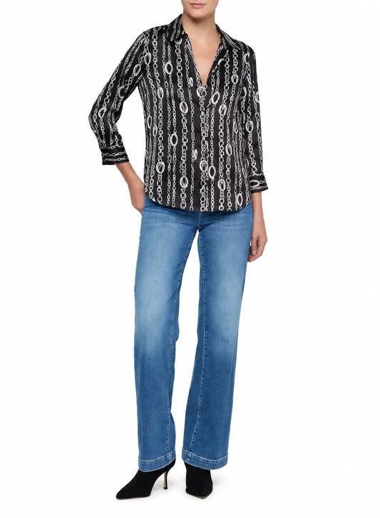 Black Cable Chain Dani Blouse