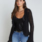 Solaris Crocheted Cardigan In Black
