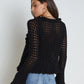 Solaris Crocheted Cardigan In Black