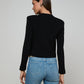 Black Patsy Cropped Cardigan