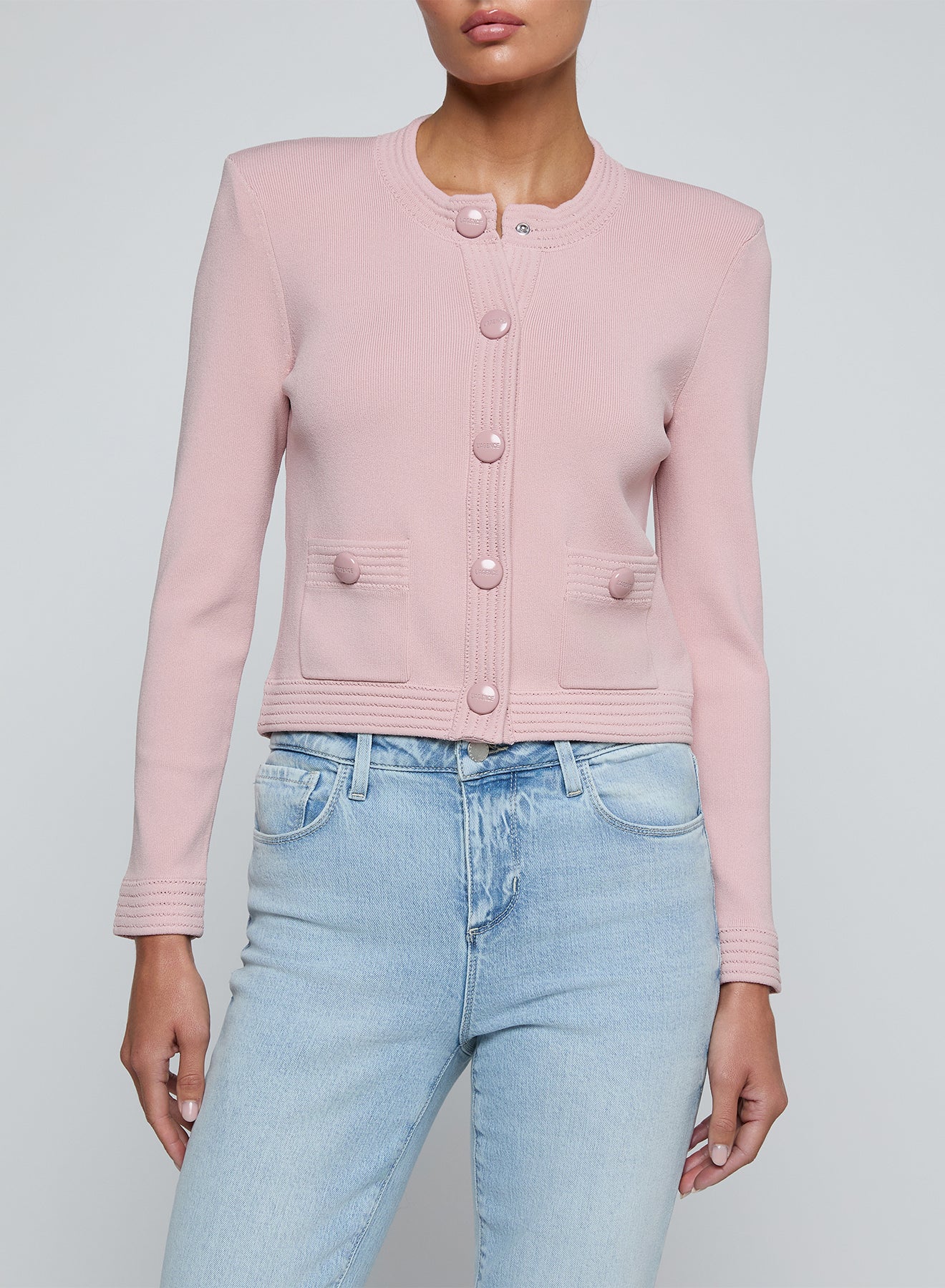Rose Patsy Cropped Cardigan