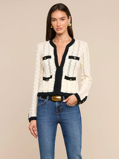 Zephyra Pointelle Cardigan