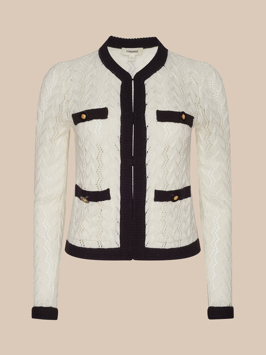 Zephyra Pointelle Cardigan
