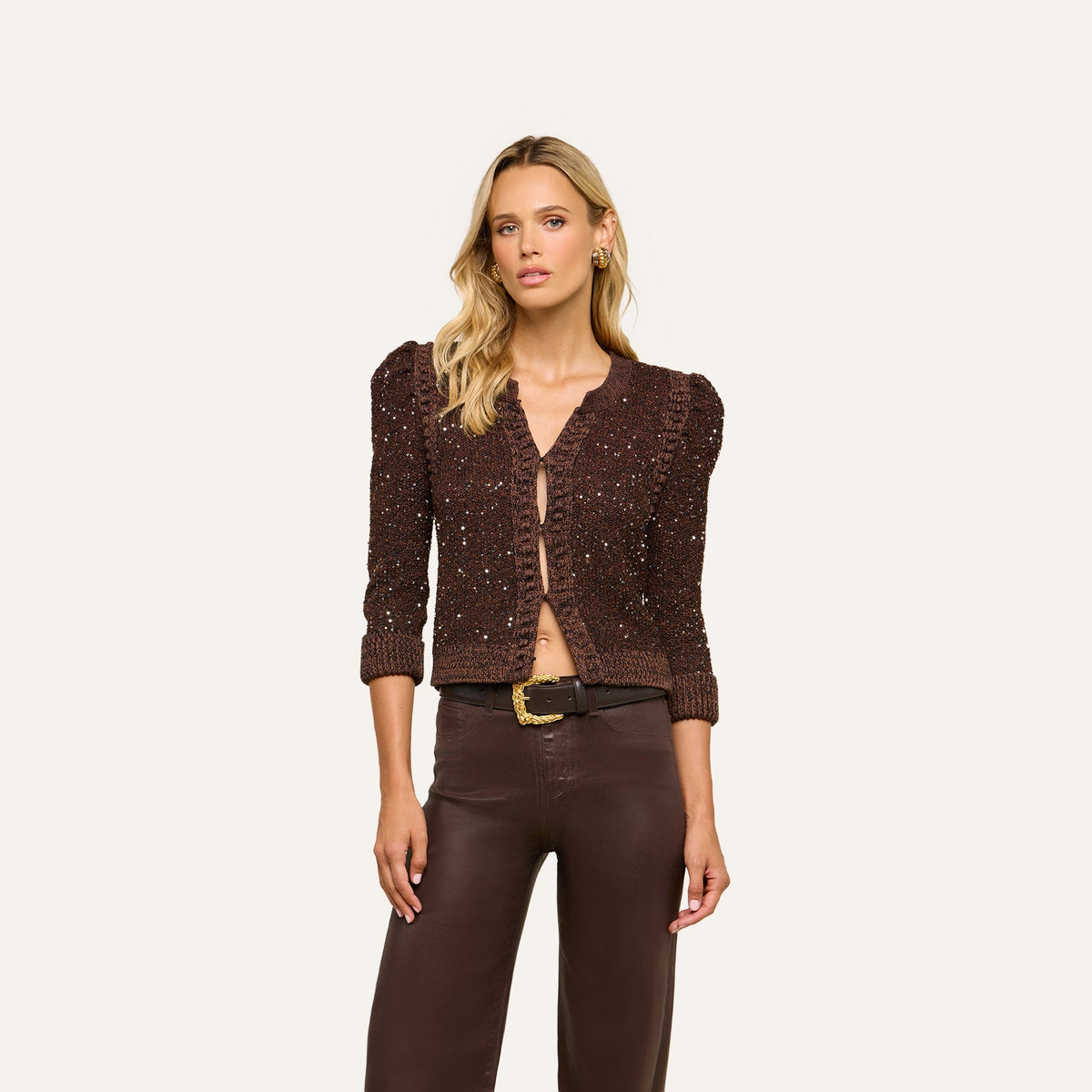 Black Java Thistle Sequined Cardigan